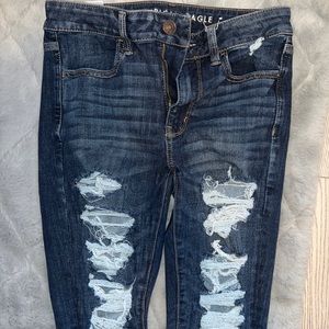 American eagle size 6 hi-rise blue jegging